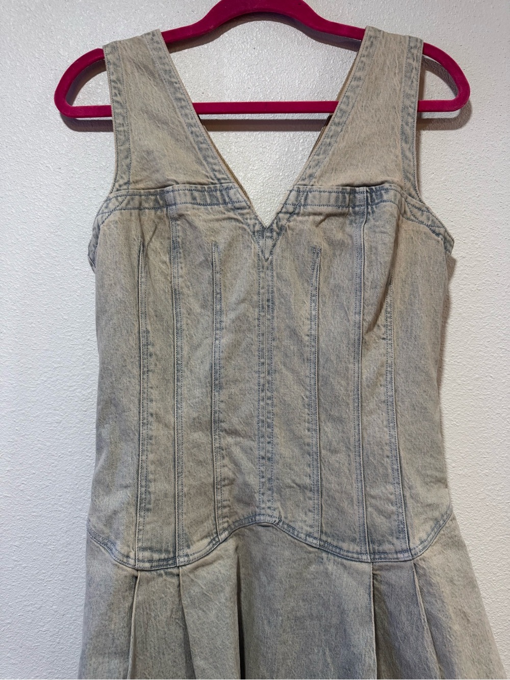 Anthropologie Pilcro Sleeveless V-Neck Drop Waist Corset A-Line Midi Dress - Picture 5 of 6